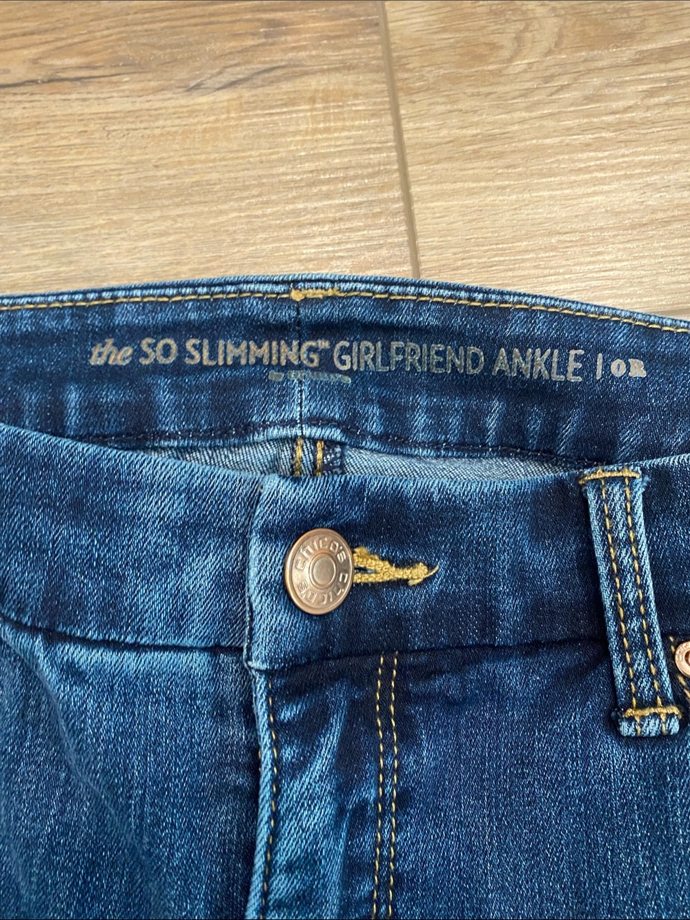 Chico’s So Slimming Girlfriend Ankle Embroidered Jeans - Picture 4 of 7